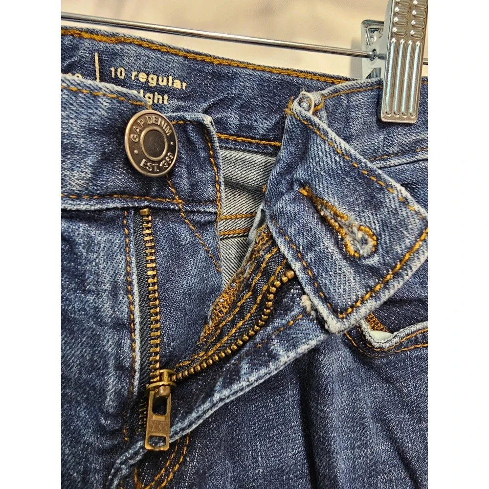 Gap Kids straight adjustable waist dark wash‎ with pockets jeans size 10